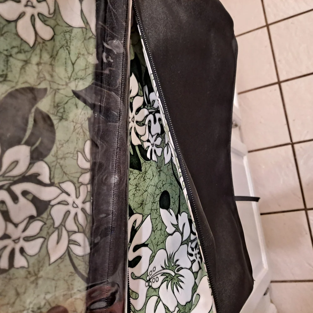 Celebrity Floral Trifold Heavy Duty Hanging Makeup Organizer with Black Trim